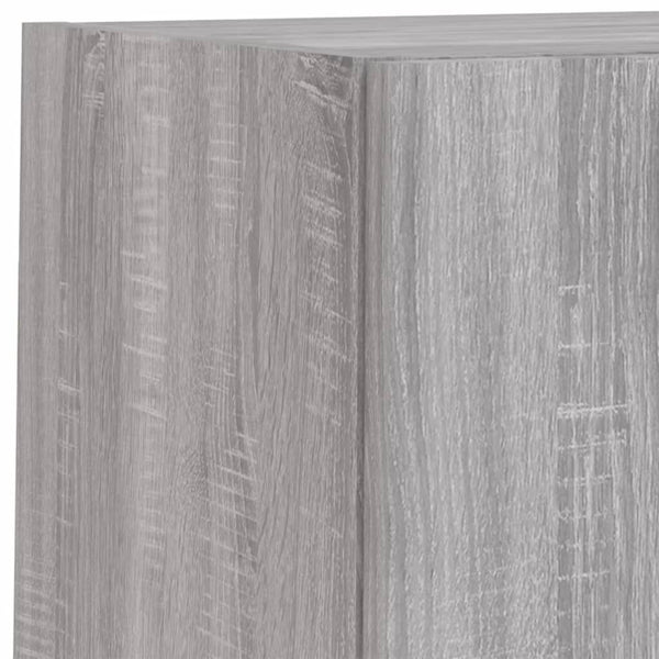 vidaXL Meuble TV, 8 pcs, avec lumières LED, aggloméré, chêne sonoma
