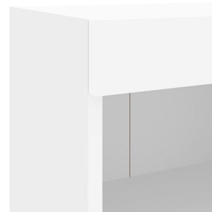 vidaXL Meuble TV 5 pièces avec éclairage LED Blanc Bois d'ingénierie