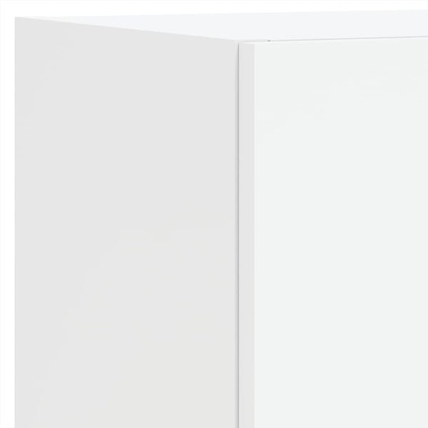 vidaXL Meuble TV 5 pièces avec éclairage LED Blanc Bois d'ingénierie