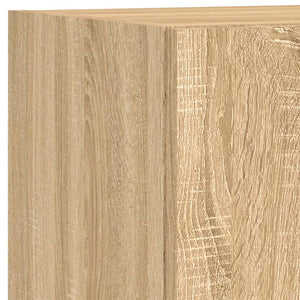 vidaXL Meuble TV mural 5 pcs avec éclairage LED Chêne Sonoma Bois d'ingénierie