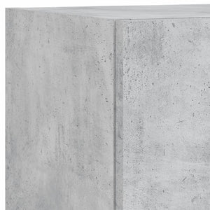 vidaXL Meuble TV 5 pièces avec éclairage LED Gris béton Bois d'ingénierie