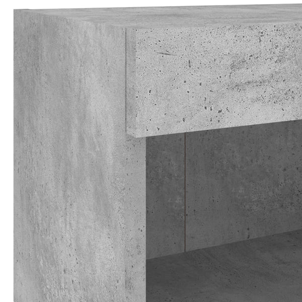 vidaXL Meuble TV 5 pièces avec éclairage LED Gris béton Bois d'ingénierie