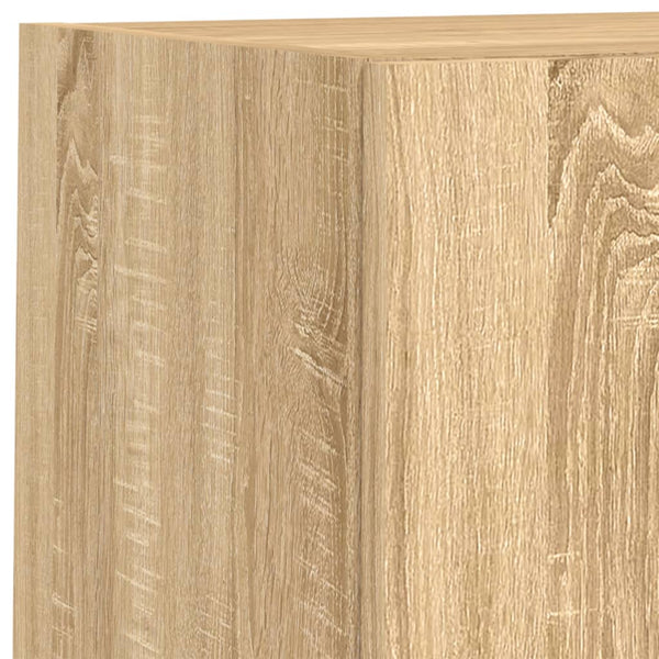 vidaXL Meuble TV mural 6 pcs avec éclairage LED Chêne Sonoma Bois d'ingénierie