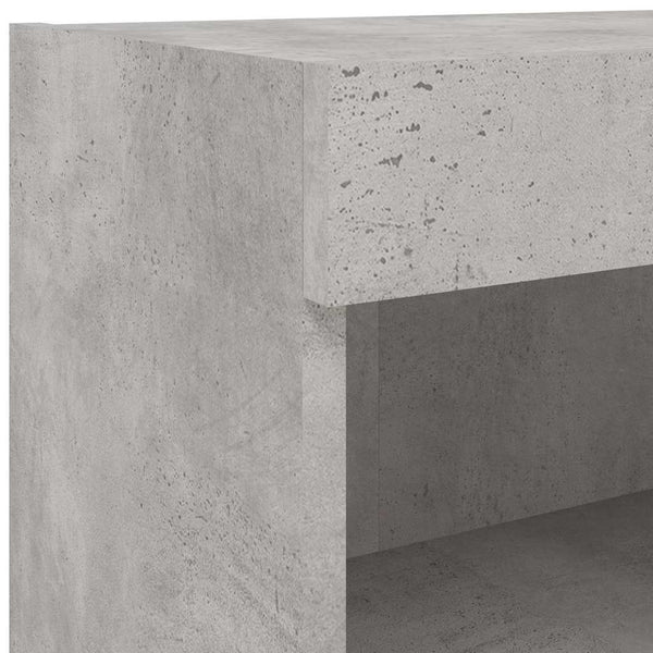 vidaXL Meuble TV, 6 pcs., avec éclairage LED, gris béton, bois d'ingénierie