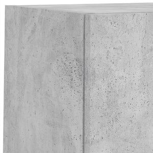 vidaXL Meuble TV, 6 pcs., avec éclairage LED, gris béton, bois d'ingénierie