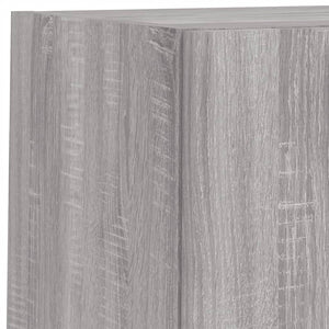 6-teilige Wohnwand mit LED Grau/Sonoma