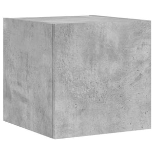4-tlg. Wohnwand mit LED Betongrau