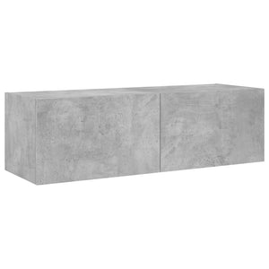3-tlg. TV-Wohnwand mit LED Betongrau
