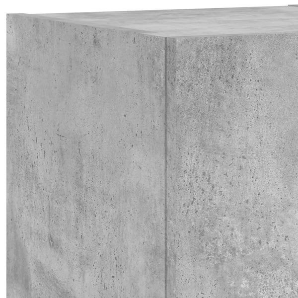3-tlg. TV-Wohnwand mit LED Betongrau