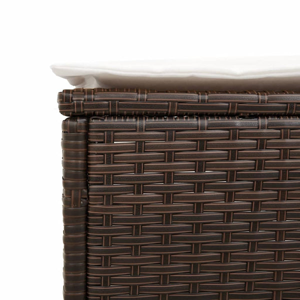 Poly Rattan Sonnenliege mit Tisch & Auflage