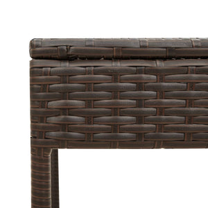 Poly Rattan Sonnenliege mit Tisch & Auflage