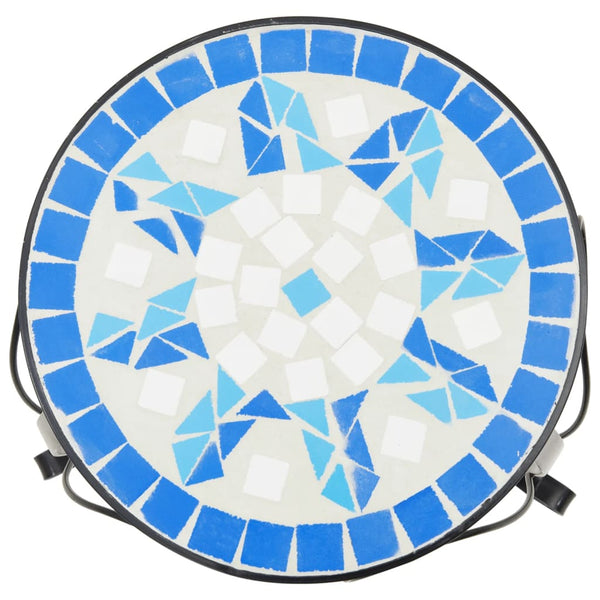 Blau-Weiße Keramik Pflanzenständer, 3er Set