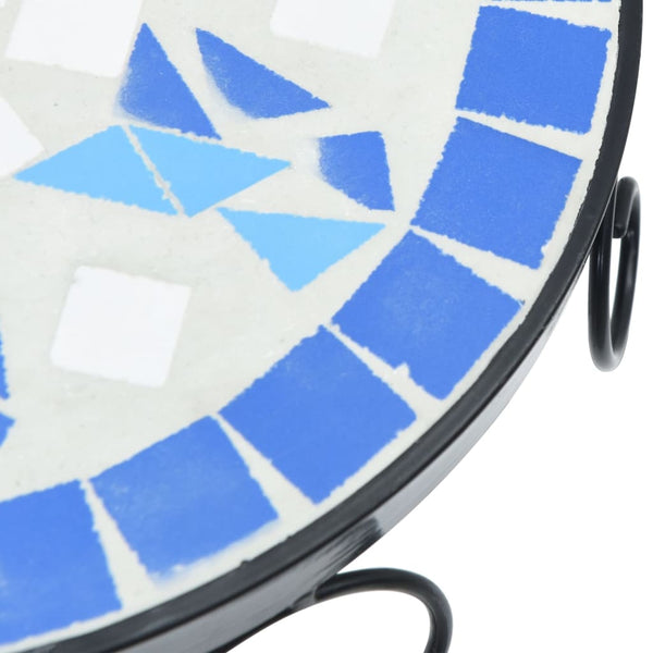 Blau-Weiße Keramik Pflanzenständer, 3er Set