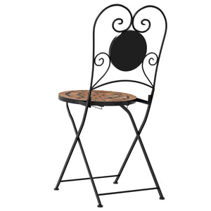 Klappbare Bistrostühle, 2er Set, Terrakotta