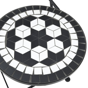 Klappbare Bistrostühle, 2er-Set, Schwarz/Weiß
