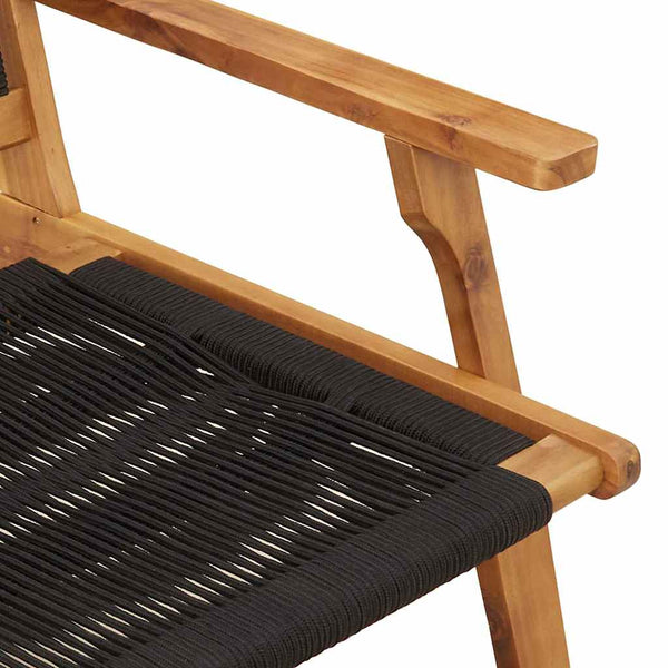 Gartenmöbel Set 2-teilig Akazie Schwarz