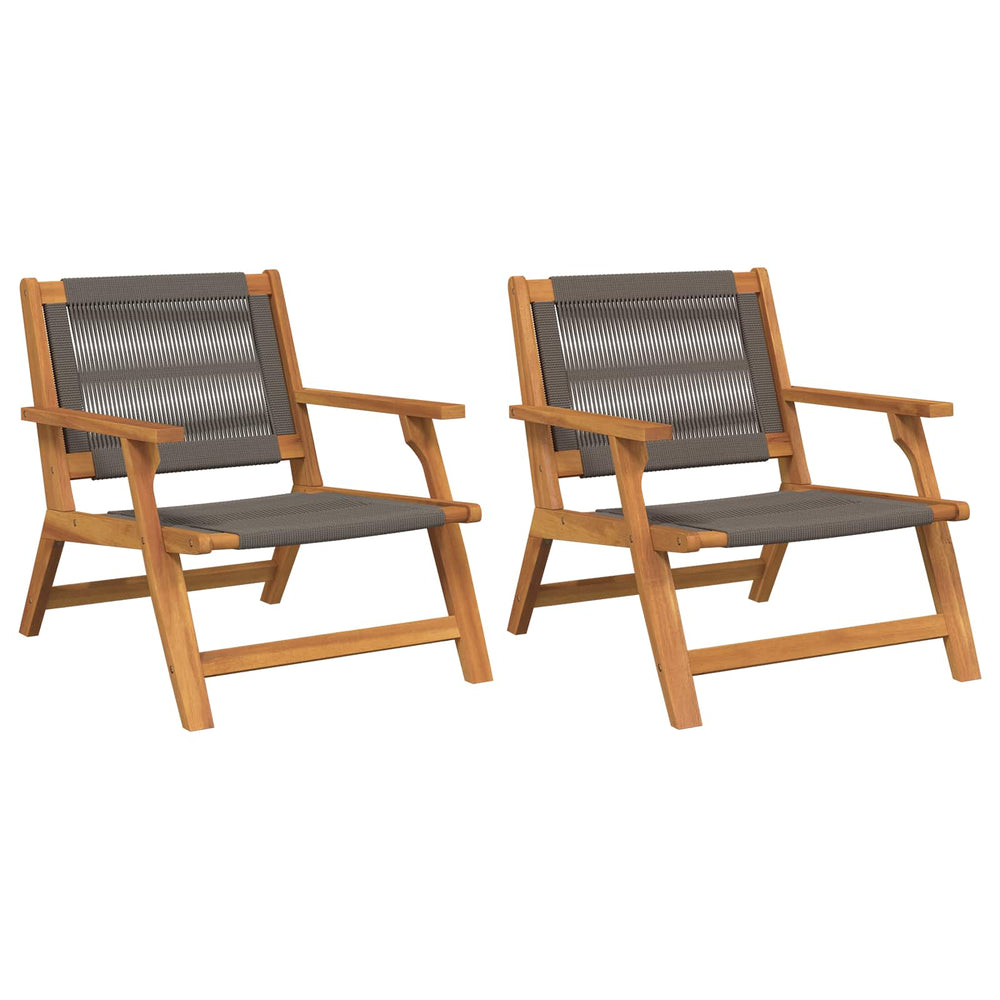 Gartenmöbel Set 2-teilig Grau Akazie Massivholz