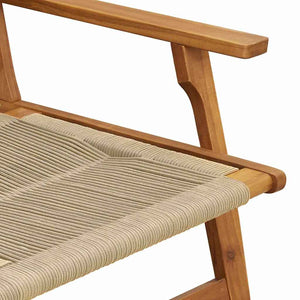 2er Gartenmöbel Set Beige Akazie Massivholz