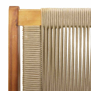 2er Gartenmöbel Set Beige Akazie Massivholz