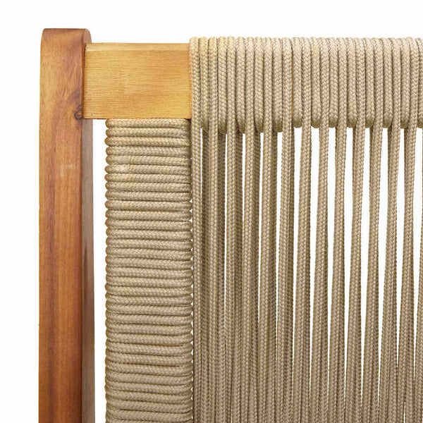 2er Gartenmöbel Set Beige Akazie Massivholz