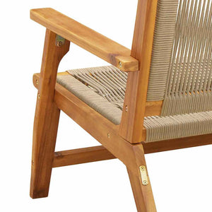 2er Gartenmöbel Set Beige Akazie Massivholz