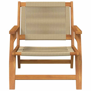 2er Gartenmöbel Set Beige Akazie Massivholz