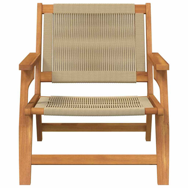 2er Gartenmöbel Set Beige Akazie Massivholz