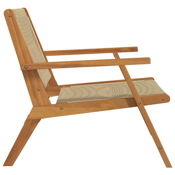 2er Gartenmöbel Set Beige Akazie Massivholz