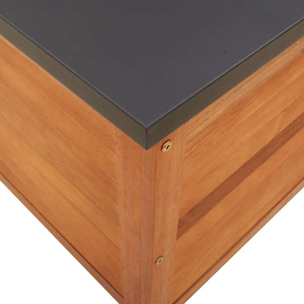 Gartenbox Eukalyptus Holz 60x50x55cm