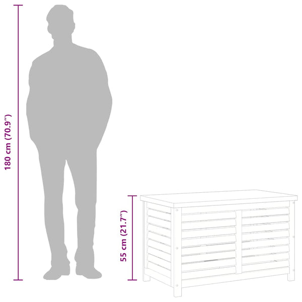 Gartenbox Eukalyptus Holz 90x48x55cm