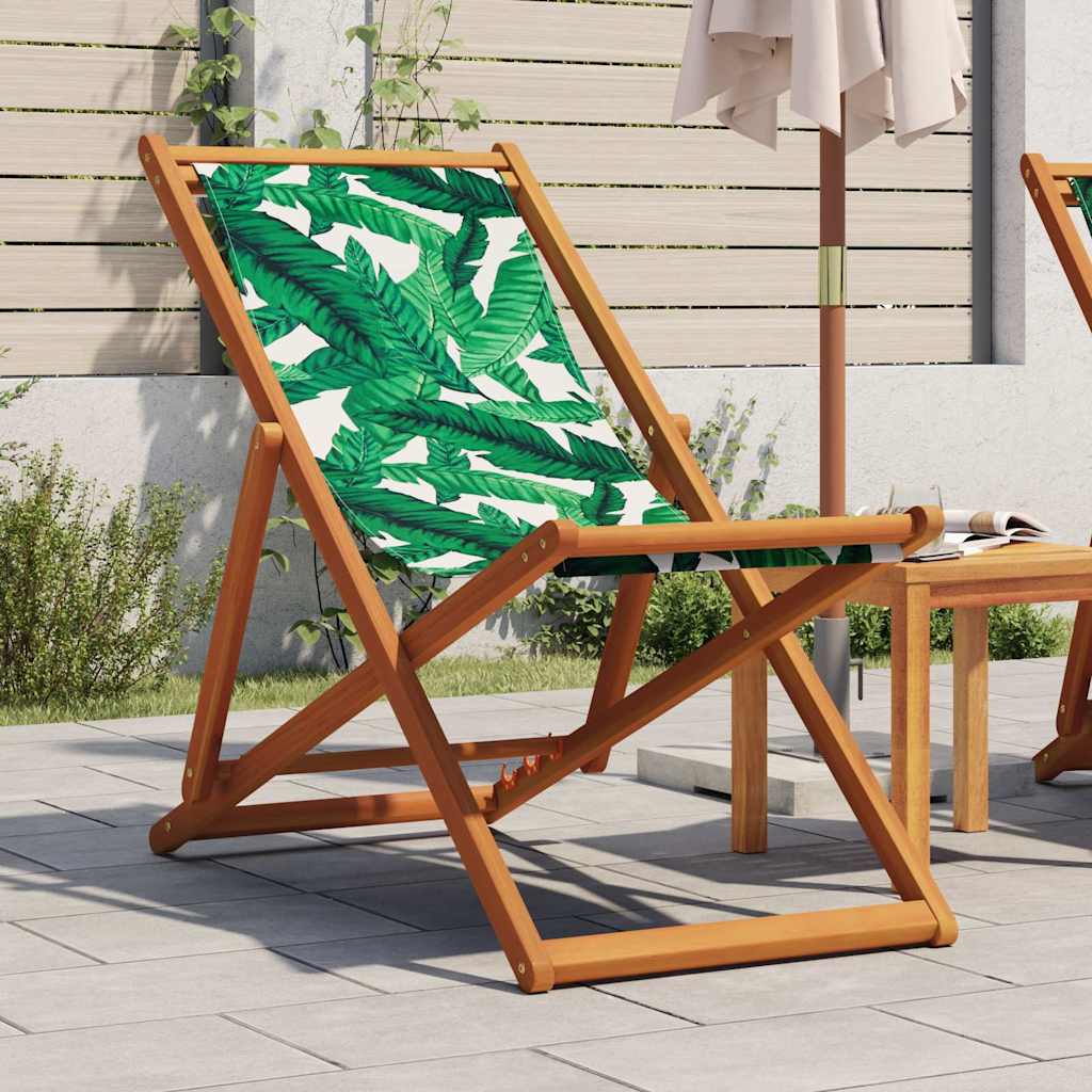Klappbarer Strandstuhl mit Blattmuster