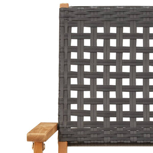 Gartenstühle 2er Set Akazie & Poly Rattan