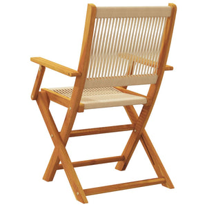 Gartenstühle 2er Set Beige Akazie