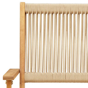 Gartenstühle 2er Set Beige Akazie