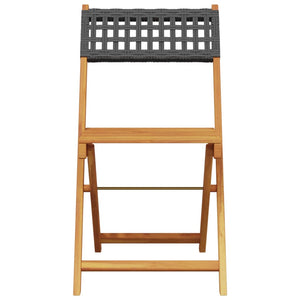 Bistrostühle 2er Set Akazie & Poly Rattan