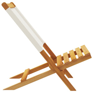 Gartenstühle 2er Set Akazie Weiß