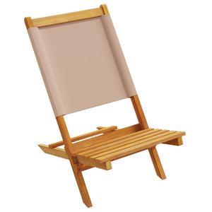Gartenstühle 2er Set Taupe Akazie