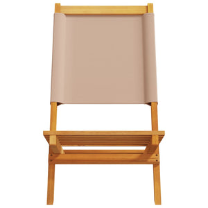 Gartenstühle 2er Set Taupe Akazie
