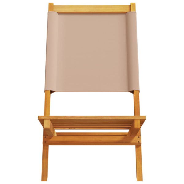 Gartenstühle 2er Set Taupe Akazie