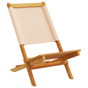 Gartenstühle 2er Set Akazie Beige
