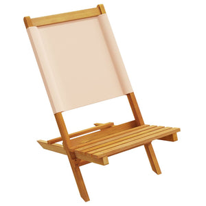 Gartenstühle 2er Set Akazie Beige