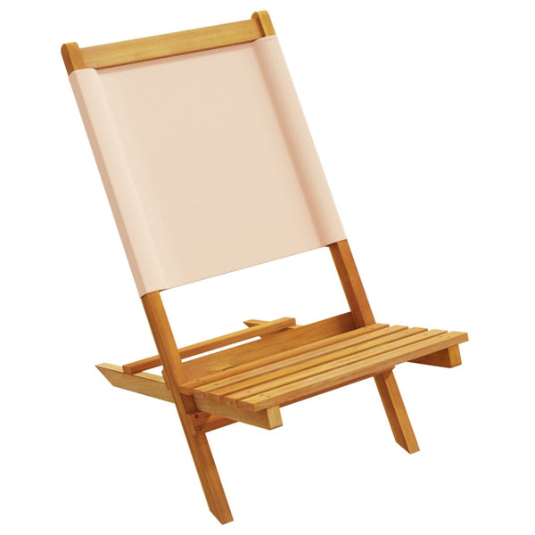 Gartenstühle 2er Set Akazie Beige