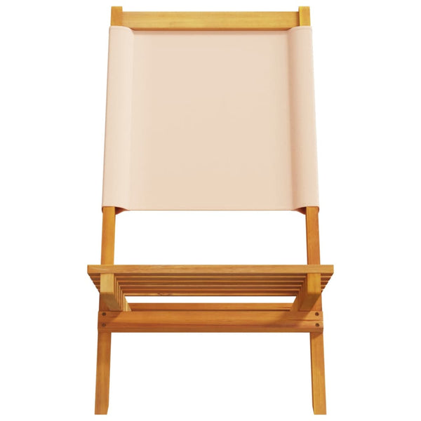 Gartenstühle 2er Set Akazie Beige