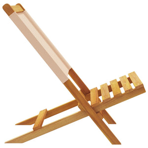 Gartenstühle 2er Set Akazie Beige