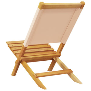Gartenstühle 2er Set Akazie Beige