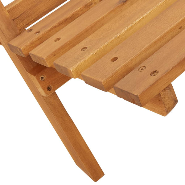 Gartenstühle 2er Set Akazie Beige