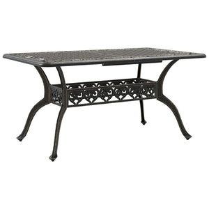 Bronzener Gartentisch 150x90 cm
