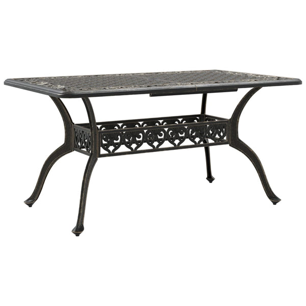 Bronzener Gartentisch 150x90 cm