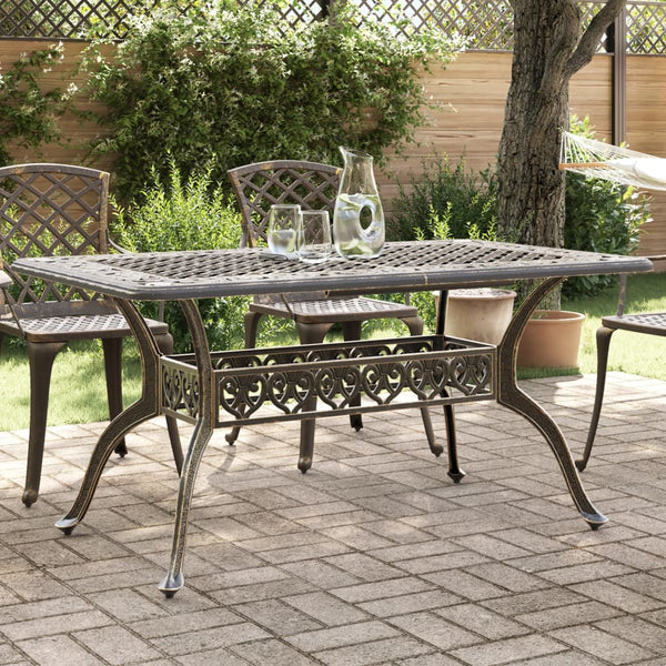 Bronzener Gartentisch 150x90 cm