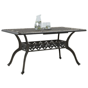 Bronzener Gartentisch 150x90 cm